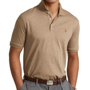 Ralph Lauren Mens Interlock Short Sleeve Polo Beige
